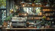 © FrankBoston - interior of a cozy aesthetic cafe with a retro atmosphere