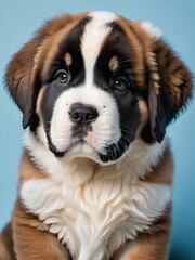 Wall Mural - adorable american shepherd puppy sitting