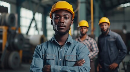 Portrait of an engineer in a factory
