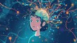 © Sasint - Brain Nervous System concept. Science is something that children should study and learn. Thinking Process and Psychology of Kids.