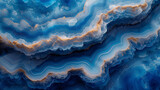 Fototapeta Kwiaty - 美しい青い鉱石の断面図の接写