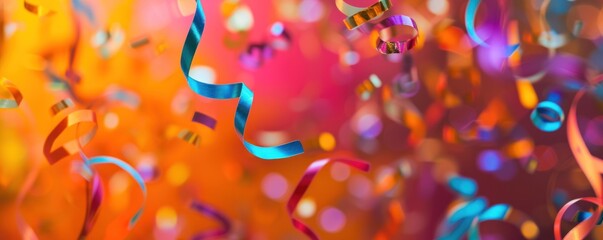 colorful confetti background for celebration and party