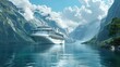 Cruise Ship, Glamorous and luxurious visuals of cruise ships, decked-out interiors, onboard amenities, and travelers enjoying a pampered experience while sailing across oceans and seas. Hiking Trails