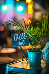 Wall Mural - A chill out sign