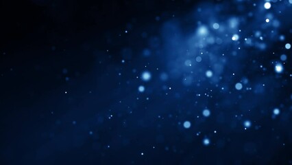 Wall Mural - Particles bokeh abstract blue event game trailer titles cinematic openers digital technology concert background loop