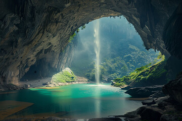 A beautiful underground cave