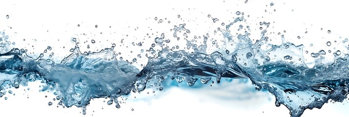  A splash of water with a white background