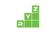 RYZ initial letter financial logo design vector template. economics, growth, meter, range, profit, loan, graph, finance, benefits, economic, increase, arrow up, grade, grew up, topper, company, scale