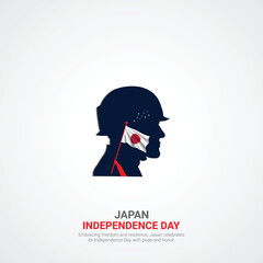 Wall Mural - japan independence day. japan independence day creative ads design Feb 11. vector, 3D illustration.