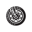 Motorcycle wheel icon vector