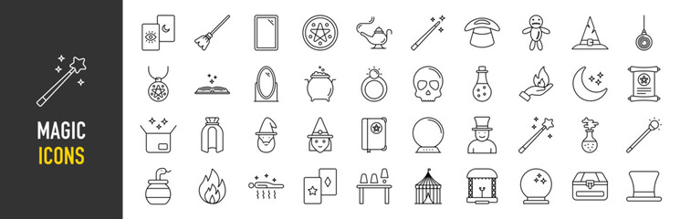 Magic icons vector illustration