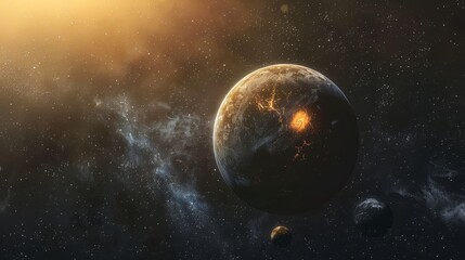 Wall Mural - Exoplanets In Deep Space