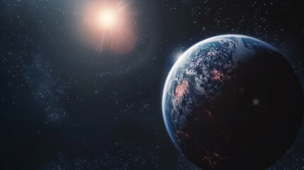 Wall Mural - Exoplanets In Deep Space