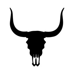 Wall Mural - Bull skull vector silhouette