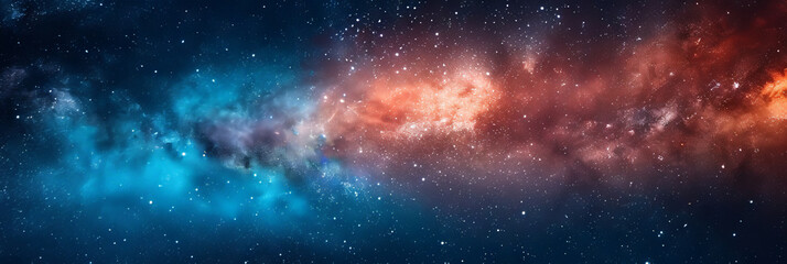 Wall Mural - background with space sky, clouds streak across the milky way, galaxy with stars on night starry sky