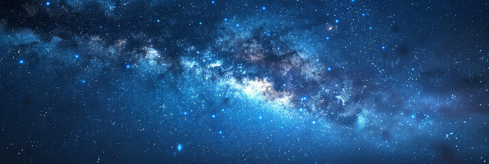 Wall Mural - background with space sky, clouds streak across the milky way, galaxy with stars on night starry sky