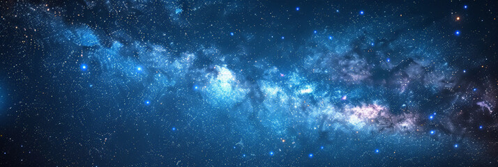 Wall Mural - background with space sky, clouds streak across the milky way, galaxy with stars on night starry sky