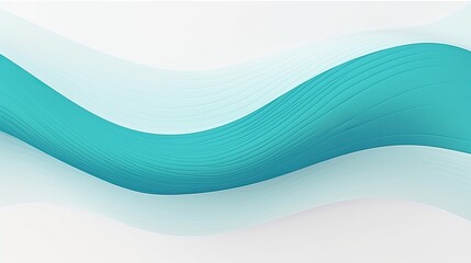 Sticker - Abstract blue and turquoise strip waves adorn a white horizontal background, offering a dynamic and captivating texture.