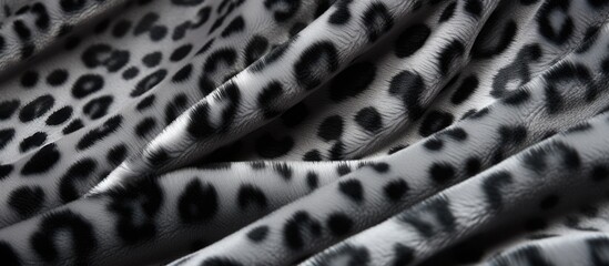  A close-up view of a fabric pattern resembling cheetah spots, featuring a blend of black and white colors.