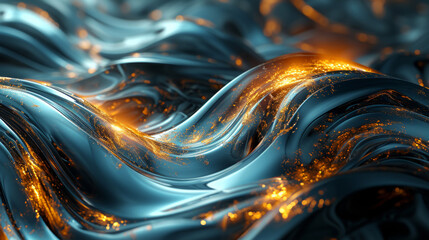Wall Mural - abstract neoism style art background with dark and gold colors