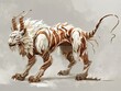 2D Illustrate of Invent a chimera with the abilities of its combined animal parts.