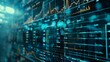 © PhornpimonNutiprapun - A Person Standing To Advanced Big Data Analytics Screen.