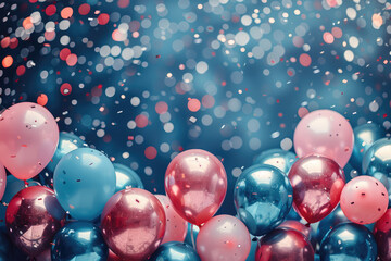 Festive background made of colored balloons