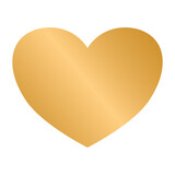 Golden metallic shiny heart vector
