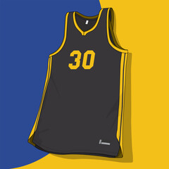 Wall Mural - Basketball jersey template vector mockup