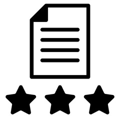 Poster - file document with rating star icon