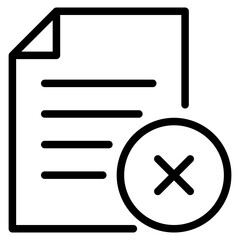 Poster - file document with cross icon