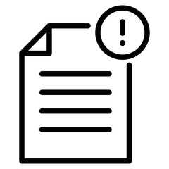 Poster - File document with exclamation mark