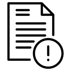 Poster - File document with exclamation mark