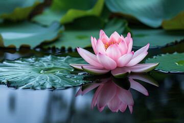 Sticker - pink water lilly