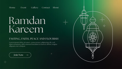 Ramdan Landing Page Gradient Themed