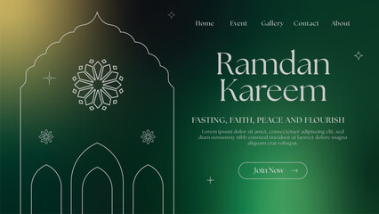 Ramdan Landing Page Gradient Themed