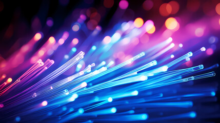 Colorful abstract background representing fiber optics and communication over the internet concept