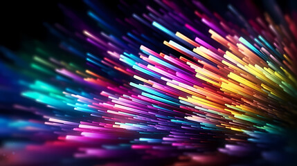 Colorful abstract background representing fiber optics and communication over the internet concept