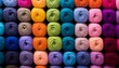 Colorful skeins of yarn for knitting as a background texture
