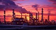 © Alexei - gas refinery surrounded by pipes at dusk
