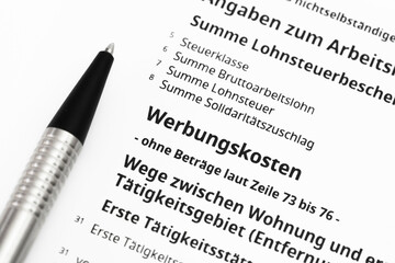 Sticker - Werbungskosten Steuererklärung