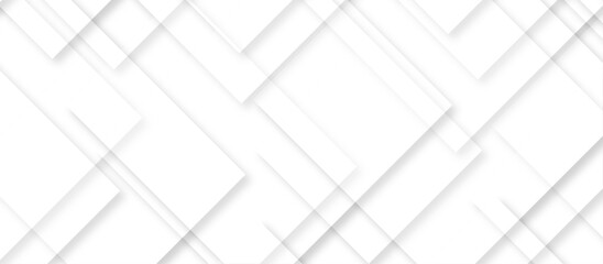 abstract modern geometric and creative concept with white boxes on the white background. soft light paper stripes as mosaic formless volumetric pattern paper texture design. 3d rendering.