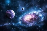 Fototapeta Kosmos - Starry Cosmos: Spiral Galaxy in Astral Wonder