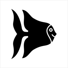 Wall Mural - Fish Icon, Fish Silhouette, Aquatic Craniate Animal