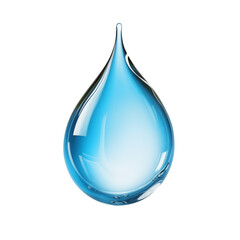 Wall Mural - Natural water drop isolated on transparent background. Clipping path.