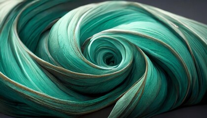 Wall Mural - a quiet swirl of mint green and seafoam blue abstract shape