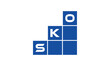 SKO initial letter financial logo design vector template. economics, growth, meter, range, profit, loan, graph, finance, benefits, economic, increase, arrow up, grade, grew up, topper, company, scale