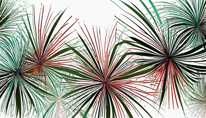 Wall Mural - an abstract festive background featuring intricate fireworks patterns against a white background illustration