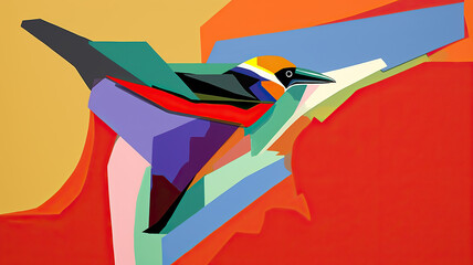 Abstract background with bird