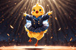 Chick dancing excitedly Generative AI